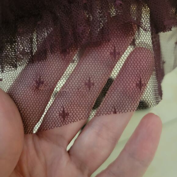 Mac Duggal 8054 Amethyst Purple Ruffle Tiered Cap Sleeve Midi Gown Dress 4 - Picture 14 of 16